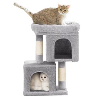Árbol rascador para gatos gris