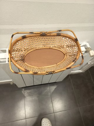 Cesta Mimbre Ovalada con Asas