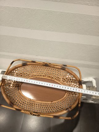 Cesta Mimbre Ovalada con Asas
