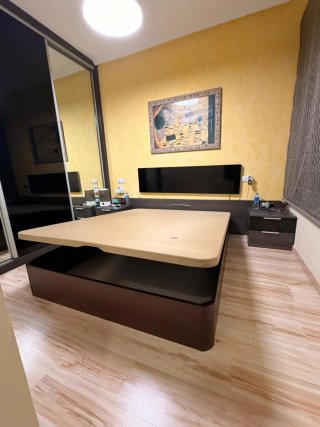 Canapé abatible madera y tela