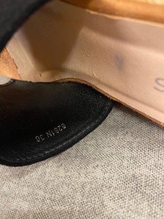 Sandalias cuña yute Tina's negras y beige