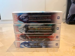 4 libros Trono de Cristal 1a Edición