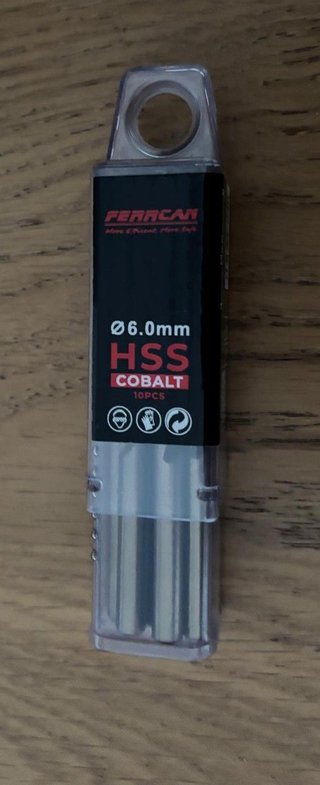 Brocas HSS M35 Cobalto 6mm (10 uds)