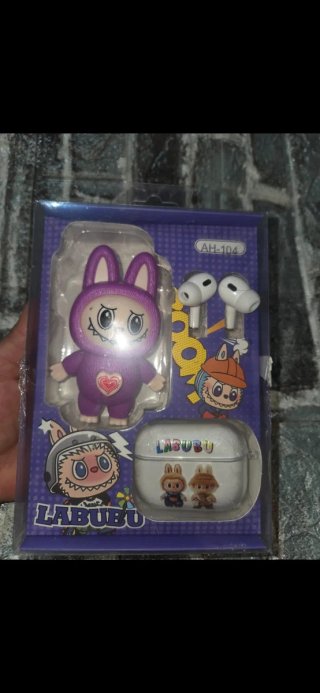 Cascos Inalámbricos Labubu + Funda + Llavero