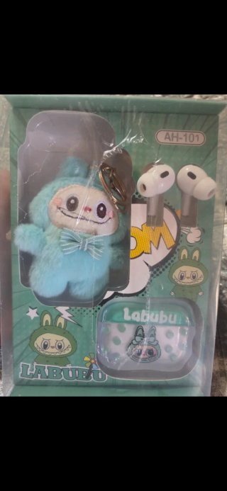 Cascos Inalámbricos Labubu + Funda + Llavero