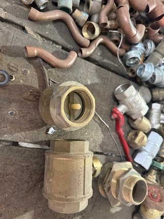 Lote piezas fontanería cobre y latón