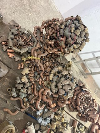 Lote piezas fontanería cobre y latón