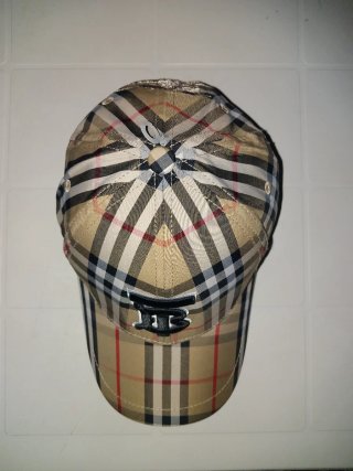 Cappello Burberry Check con logo TB