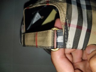 Cappello Burberry Check con logo TB