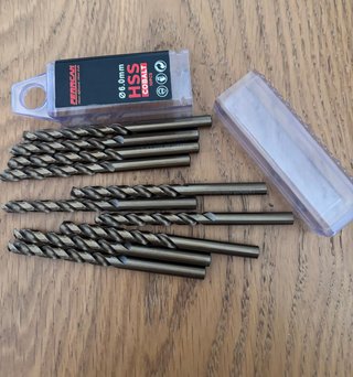 Lote brocas cobalto M35 HSS 3,4,5,6mm e pack 10und