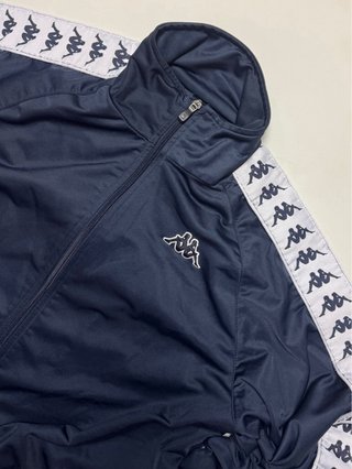 Track Jacket Kappa Vintage Azul y Blanco Talla XL