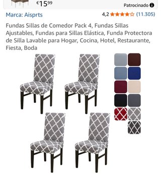 4 Fundas elásticas para sillas altas