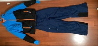 Conjunto Ropa Nieve Azul/Negro