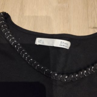 Vestido Sfera Negro Algodón Talla L