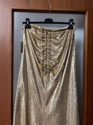 Gonna Patrizia Pepe paillettes oro taglia M/L