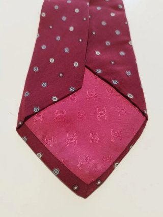 Cravatta Chanel Seta Pois Rossa