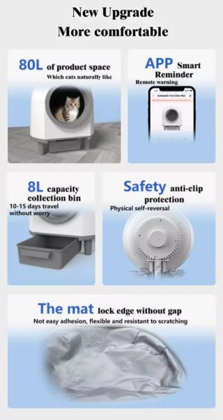Arenero automático para gatos