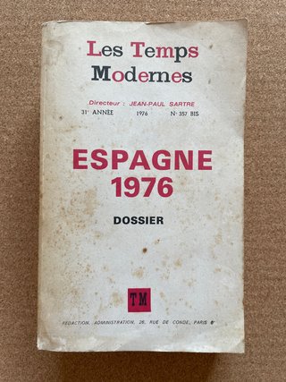 Les Temps Modernes, núm. 357 bis (Espagne 1976)