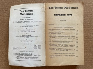 Les Temps Modernes, núm. 357 bis (Espagne 1976)