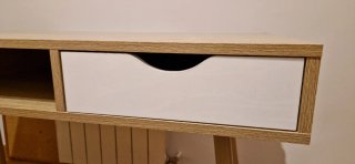 Escritorio madera con cajones blanco