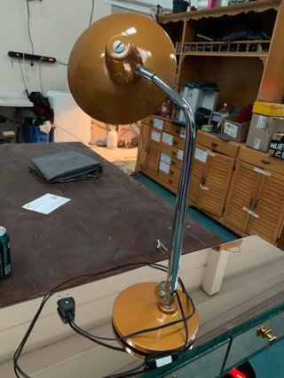 Lámpara de mesa Fase vintage naranja