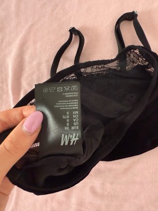 Top terciopelo negro XS