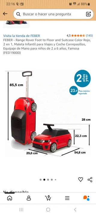 Maleta Infantil Coche Correpasillos Range Rover Ro