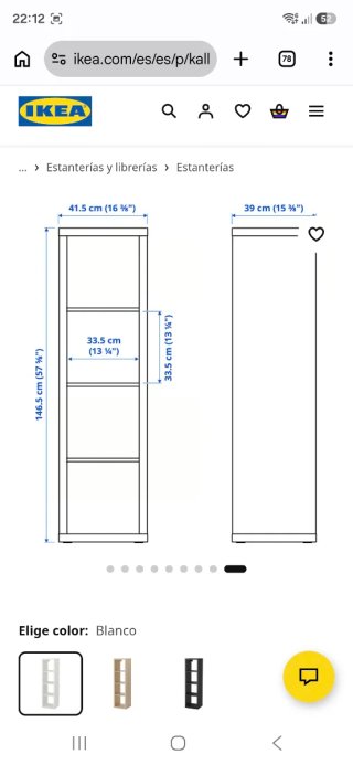 Estantería Kallax Ikea Blanca