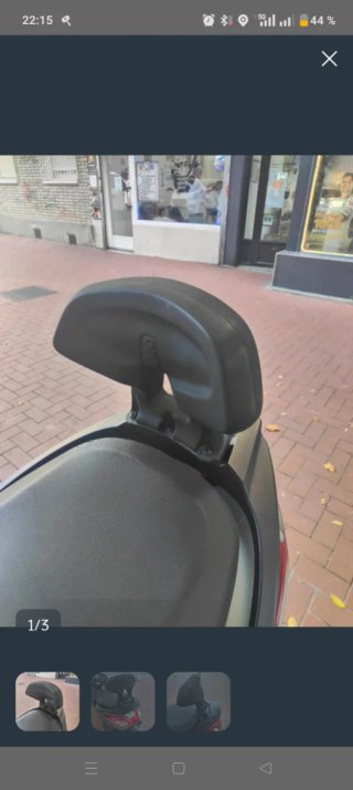Respaldo Kymco Maxi Scooter Negro