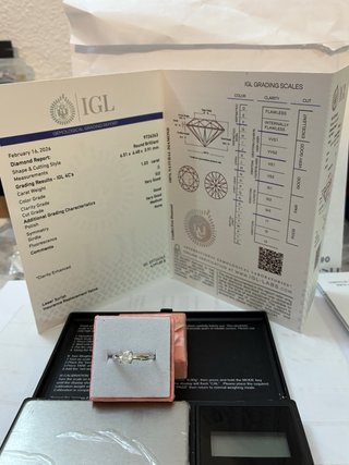 Anillo Oro 18k Diamante 1.03 Ct IGL-La