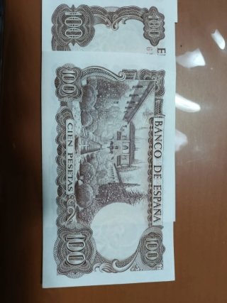 X4 Billete 100 Pesetas España 1970