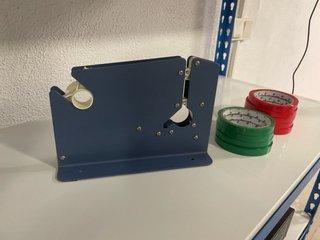Precintadora de bolsas azul