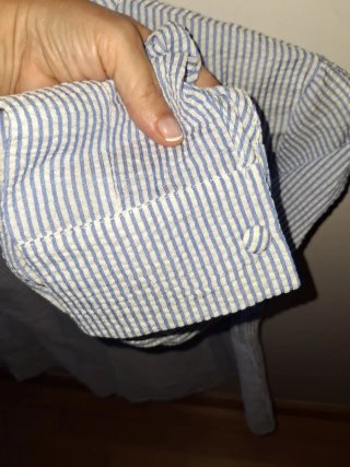 Blusa Rayas Azul y Blanco