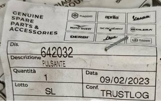 Pulsador Freno maneta Piaggio 300 GTS