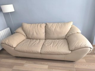 Sofá Natuzzi Piel Beige