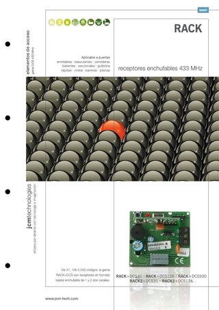 Tarjeta JCM RACK2+DCS 126 (433,92 MHz) Garaje