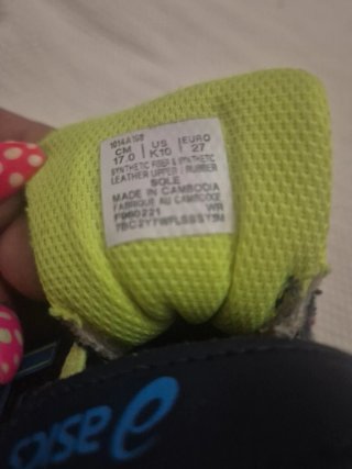 Deportivos niño Asics azul y verde