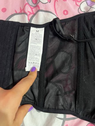 Blusa Corsé Encaje Negro