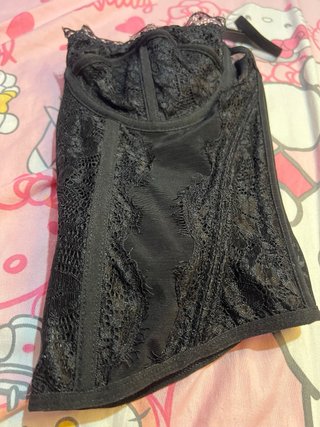 Blusa Corsé Encaje Negro