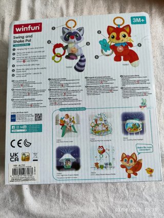 Peluche Zorro WinFun Sonajero Sonido Nuevo
