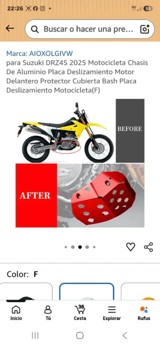 Protector Motor Suzuki DRZ4S 2025 Aluminio