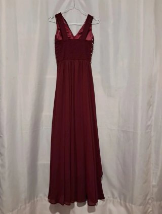 Vestido fiesta S burdeos