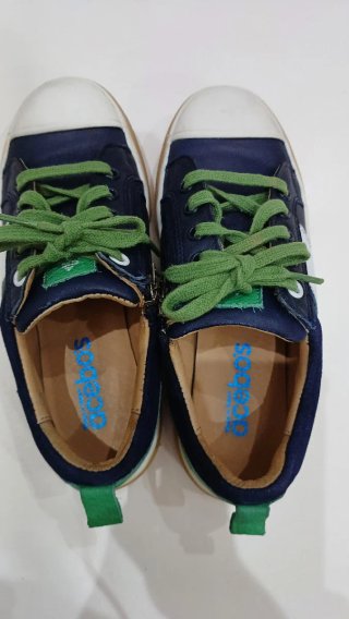 Zapatillas niño Acebos azul y verde Talla 34