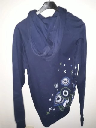 Sudadera Azul Talla XS con Estampado
