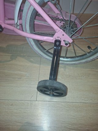 Bicicleta niña 14 rosa con ruedines