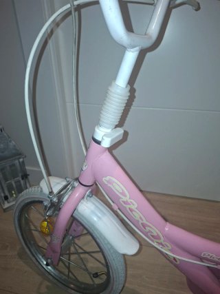 Bicicleta niña 14 rosa con ruedines