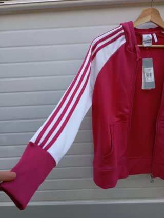 Chaqueta Adidas Young Knit Suit Fucsia climalite