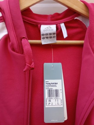 Chaqueta Adidas Young Knit Suit Fucsia climalite