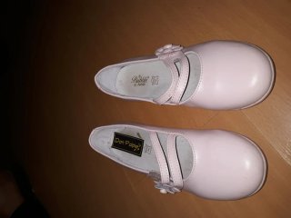 Manoletinas piel talla 32