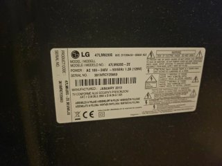 TV LG 47 2D y 3D [sin mando se perdio en la mudanz
